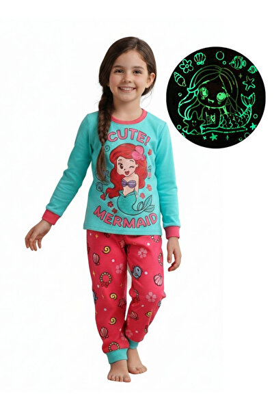 Babyqlo Cute Mermaid Glow in the Dark Pajama Set for Girls