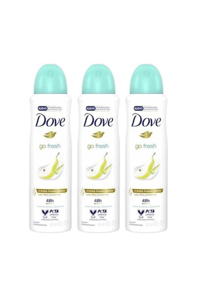 Dove Set 3 x Deodorant Spray, Dove, Go Fresh, Pară și Aloe Vera, 150 ml