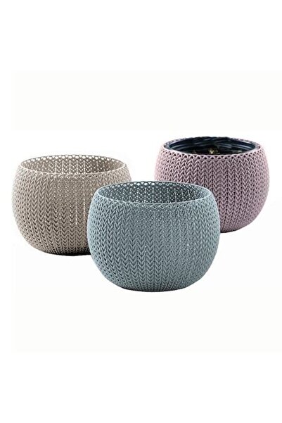 Keter Σετ 3 μίνι γλαστράκια Cozies, 15.1 x 15.1 x 10.7 εκ., παστέλ ανάμεικτα