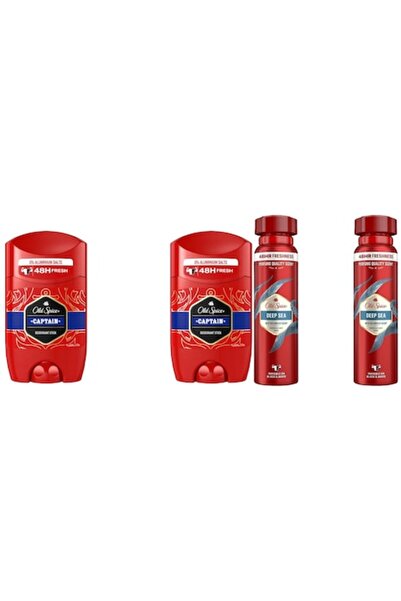 Old Spice Pachet variat cu 4 bucăți (2x Antiperspirant Stick 50ml Captain, 2x...