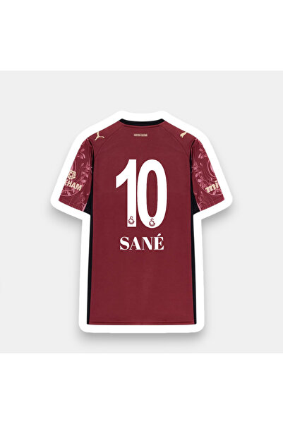 Quaxram Sane 10 Gâlâtasarây 25-26 Yeni Sezon V Yaka Yetişkin Futbol Forması Mor