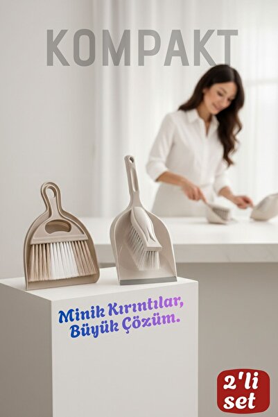 Transformacion Professional 2-Piece Brush Dustpan Set Hand Vacuum Cleaner & Mini Shovel Dust Collection Set 722553