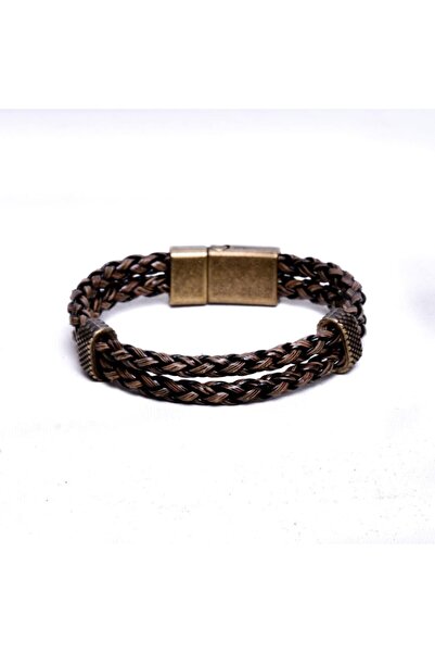 Janti Erkek Deri Mıknatıslı Bileklik Jdbm1923