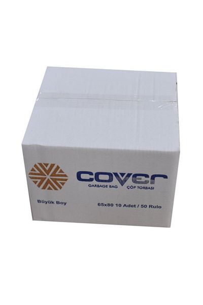 Cover Large Size Garbage Bag Box 65x80 50 Rolls 500 Pieces