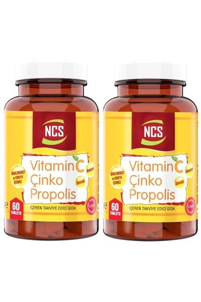 NCS Vitamin C Zinc Propolis 60 Tablets X 2 Pieces Vitamin D Quercetin Resveratrol