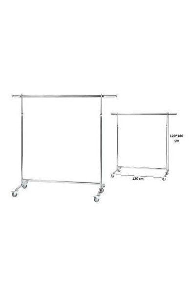 Genel Markalar Komple Krom Frenli Tekerlekli Stand Askılık (eşek) Stant Lüks ...