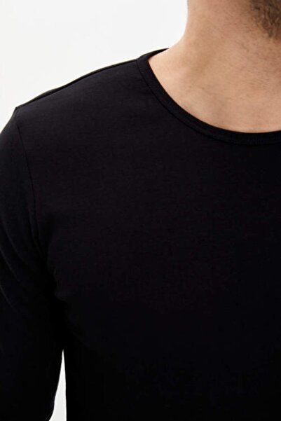 darkzone Black Long Sleeve Cotton Bodysuit