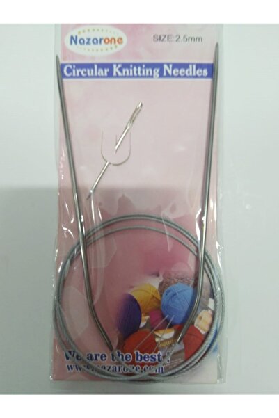 Nazarone إبرة حياكة تيتانيوم بسلك فولاذي وخط صيد رقم 2.5