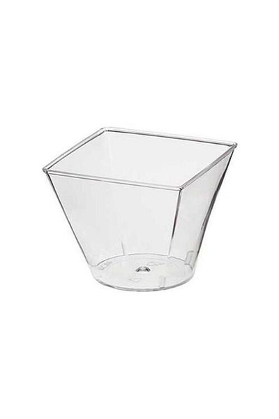 RUBİKAP Plastic Mini Container 60 cc Transparent 25 Pcs