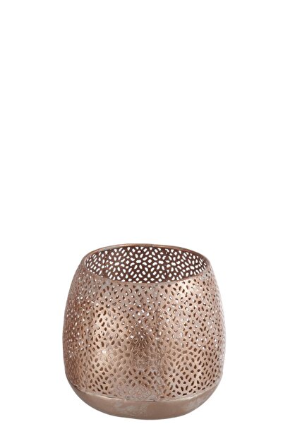 Laromita Decoration Delikli Bakır Mumluk / Orta Boy