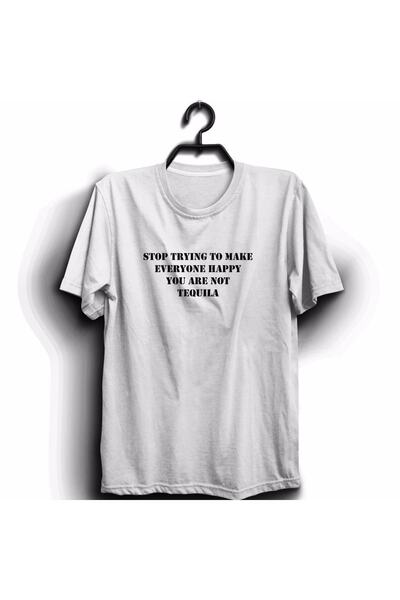 The Fame Унісекс Біла Текіла Текіла Гумористична футболка