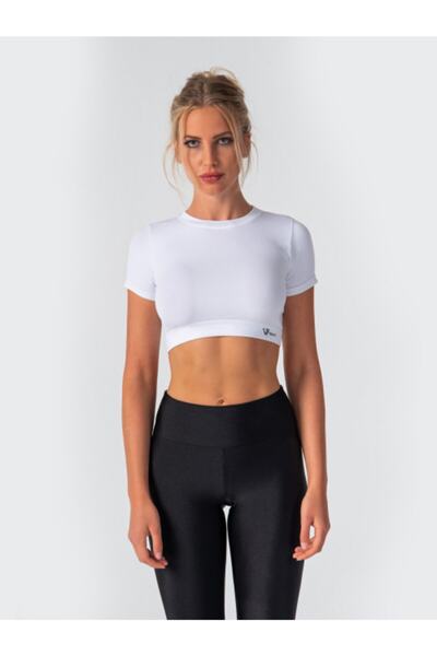 Vienfit Kadın Beyaz Crop Top Zegna