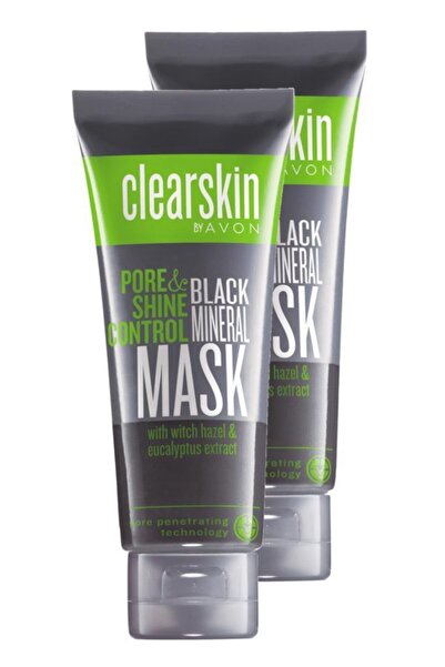 AVON Clearskin Pore &amp; Shine Mineral Içeren Siyah Maske 75 Ml. Ikili Set