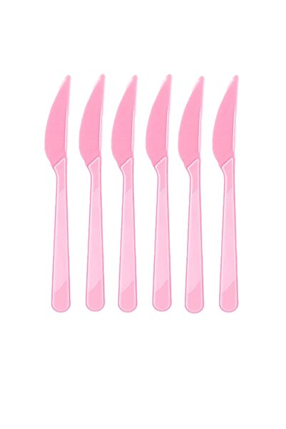 Happyland سكين بلاستيك وردي 25 قطعة