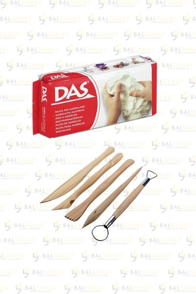 BAL SANAT Das White Ceramic Clay 500 Gr + modeling pencil