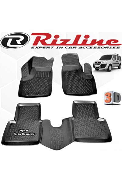 Rizline Fiat Doblo 1 3d Paspas Havuzlu 2001 - 2009 Arası Siyah 4 Lü Set