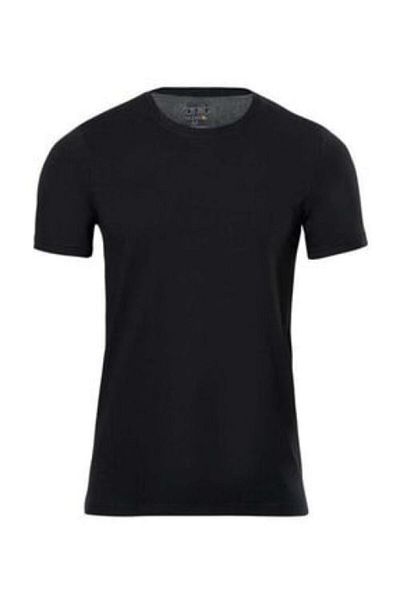 Anıt Men's Black Half Sleeve Modal Crew Neck Tank Top