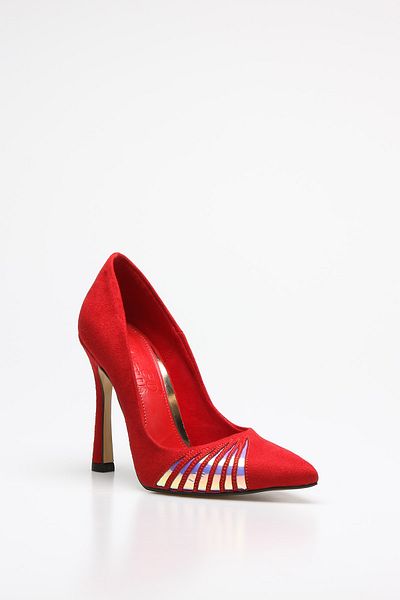 ROVIGO RED SUEDE WOMEN'S STILETTO