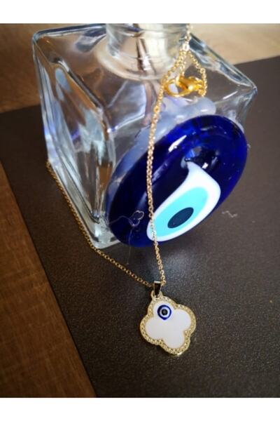 Wıte Clover Eye Kolye