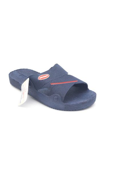 GEZER Men's Navy Blue Non-Slip Bathroom Slippers