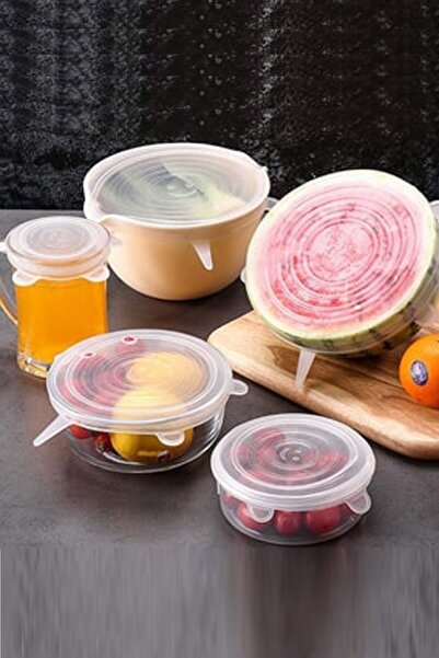 SİLİCA 6 Size Food Protector Silicone Stretch Cover Bonnet Fresh Food in the ...