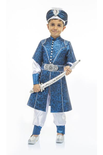 Emir Sünnet Kıyafetleri Erkek Çocuk Lacivert Alparslan Şehzade Padişah Sünnet...