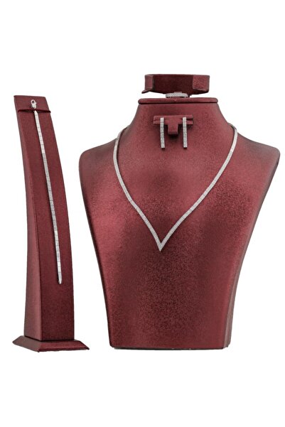 Takıhan 2 Sıra Su Yolu Çavuş Gümüş Bayan Set