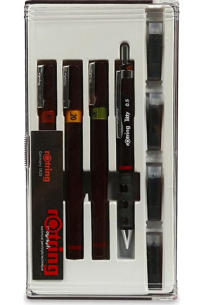 Rotring Isograph Set (0.1-0.2-0.3)+tikky 0.5 Mm Versatil