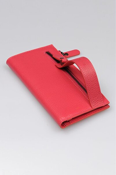 Grande Portofel de damă din piele naturală fucsia 2760