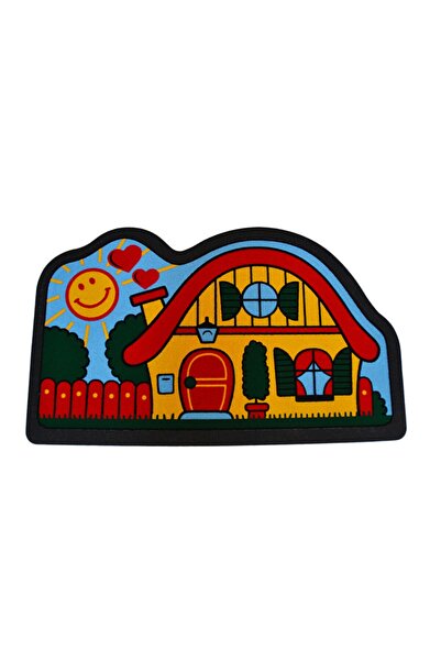 GizHome Italyan Sempatık Kapı Paspası Neşeli Yuva 40x68