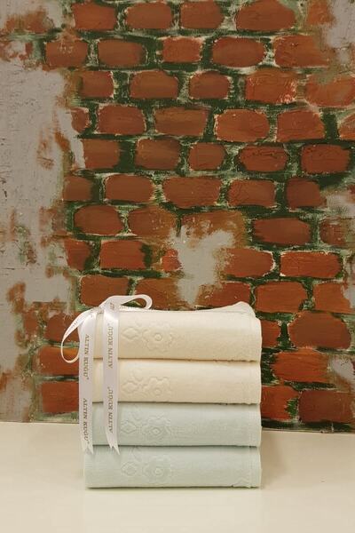 Özdilek Mayra Havlu 4'lü - Krem Su Yeşili