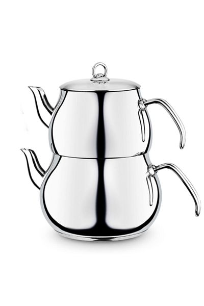 BARON Jumbo Size Metal Handle Steel Teapot 6.5 Liters