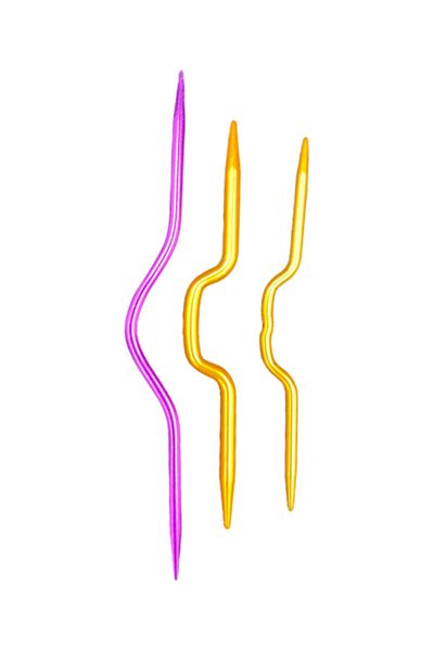 Skc 3' Double Ended Twisted Bowknot Holder Metal Knitting Skewer