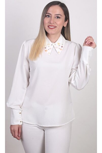Bilgiçler Kadın Beyaz Gömlek