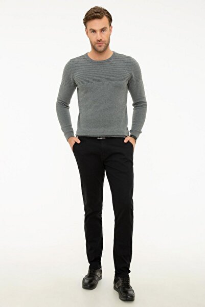 Bilgiçler Erkek Siyah Keten Patolon