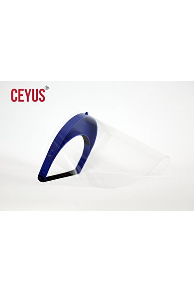 Ceyus واقي الوجه، طبي، لون أزرق، واقي زاوية قابل للتعديل مع ميزة مضادة للضباب