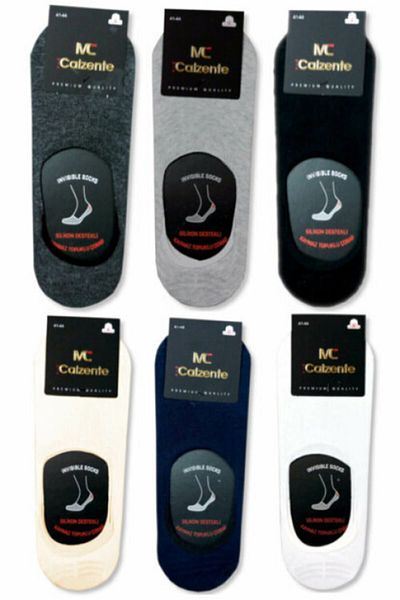 Turhan Kitabevi - Hukuk Kitapları Men's Multicolored 12 Pairs Cotton Ballerina Socks