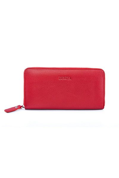 Deriza Nina Genuine Women's Leather Wallet Red