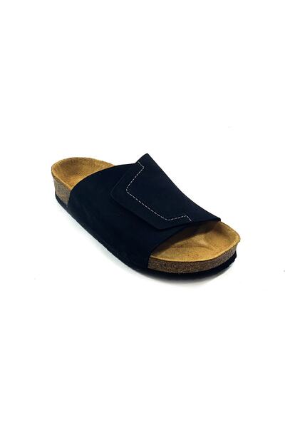 Bequemere شبشب نسائي من Raven Cork Sole من الجلد الطبيعي بحزام واحد لتقويم ال...