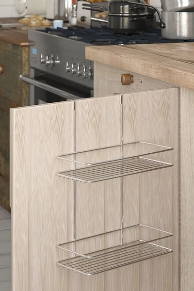 Teknotel Hanger Cabinet Two Tiers Bathroom & Kitchen Shelf Chrome Sf005