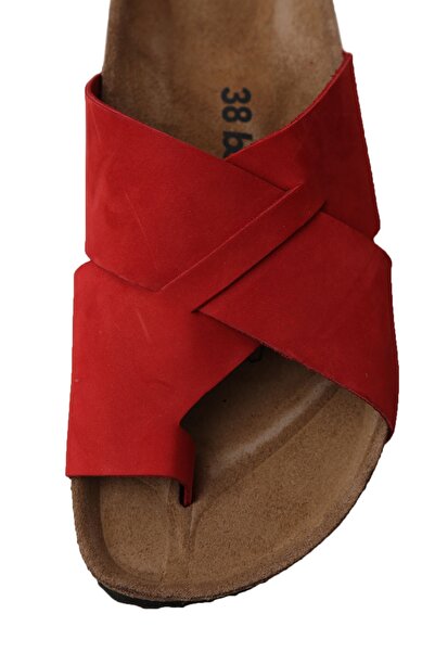 Bequemere Zahra Cork Based Genuine Leather Flip Flops Orthopedic Women's Slippers