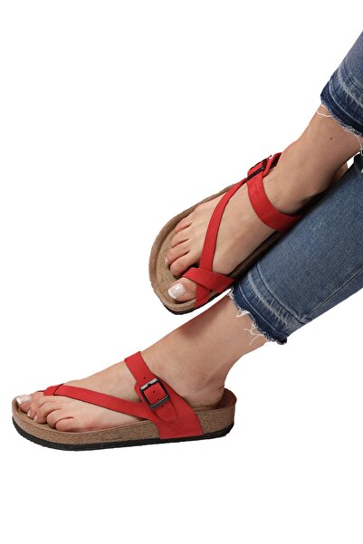 Bequemere Larissa Cork Sole Genuine Leather Flip Flops Orthopedic Women's Slippers