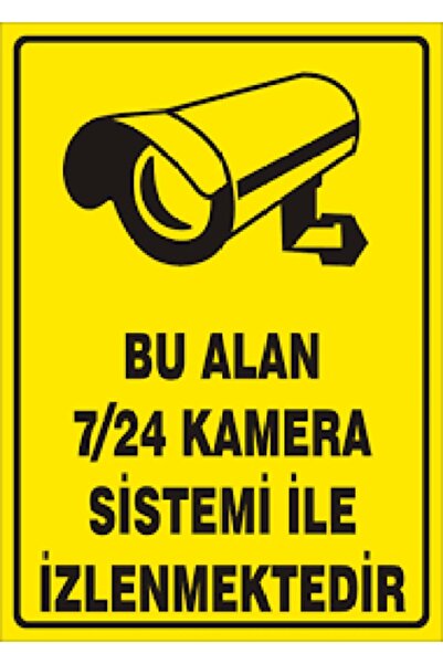 Zebra 15cm*23cm 7 / 24 Kamera Ile Izlenmektedir Tabelası 10 Adet Fiyatı 10 Lü