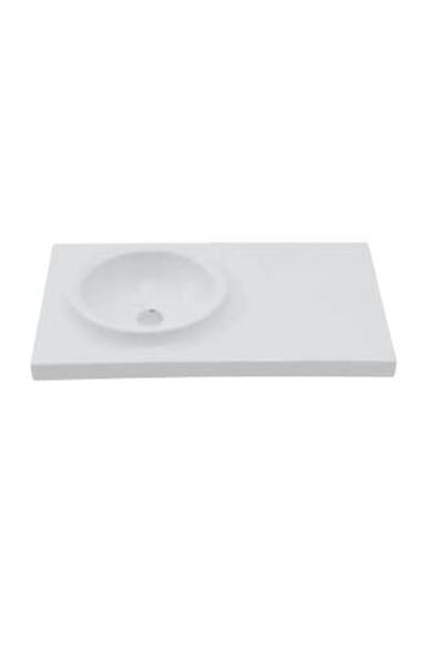 KALE | Dot 80x50cm Lavabo Armatür Delikli Beyaz 7112958100
