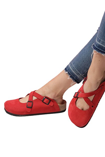 Bequemere Nilda Cork Based Genuine Leather Closed Model Orthopedic Women's Slippers