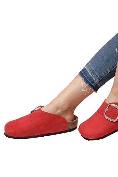 Bequemere Danica Cork Sole Genuine Leather Closed Model Orthopedic Women's Slippers