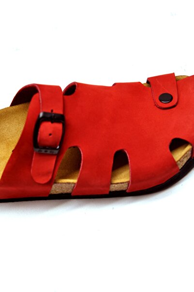 Bequemere Nix Cork Based Genuine Leather Closed Model Orthopedic Unisex Slippers