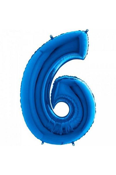 grabo Number Balloon Foil 100 Cm Blue 6