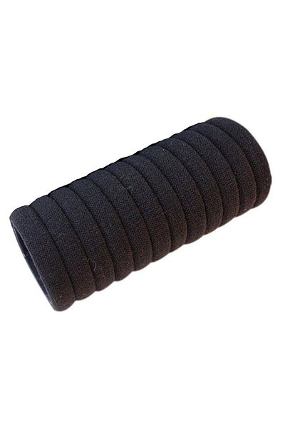 BAHELS Set de 12 catarame din cauciuc negru pentru femei