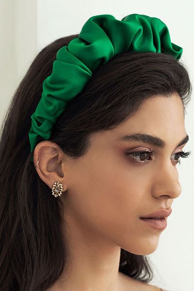 BAHELS Women's Green Gathered Crown Hair Band